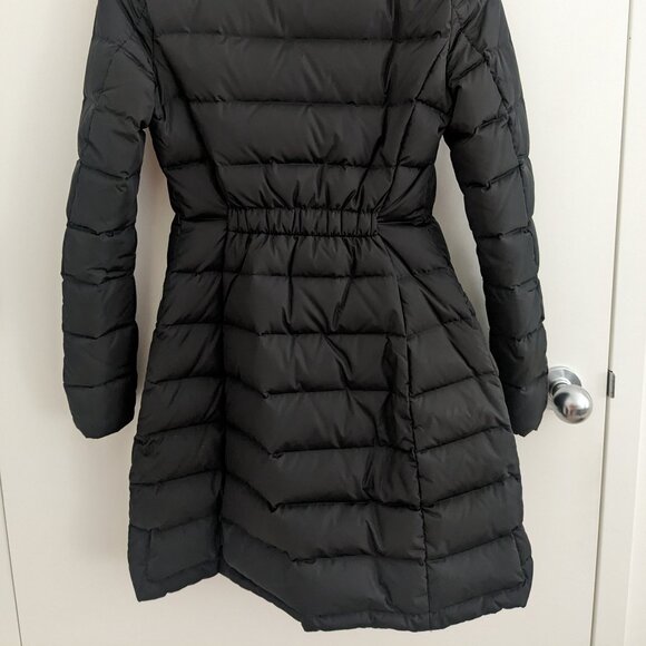 Black Flammette Down Winter Coat Moncler Size 00 - Picture 5 of 13